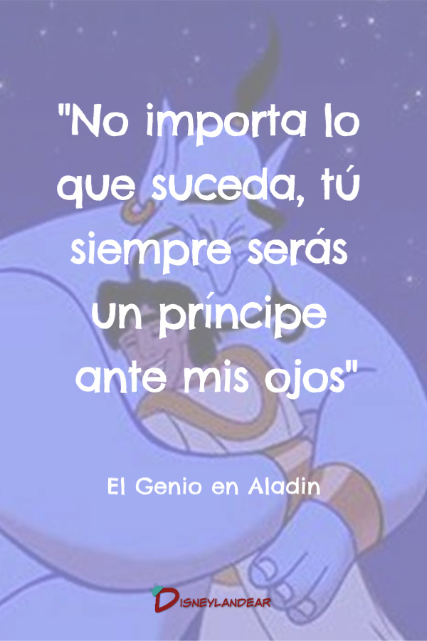 Frase del genio de Aladino en la película de Disney