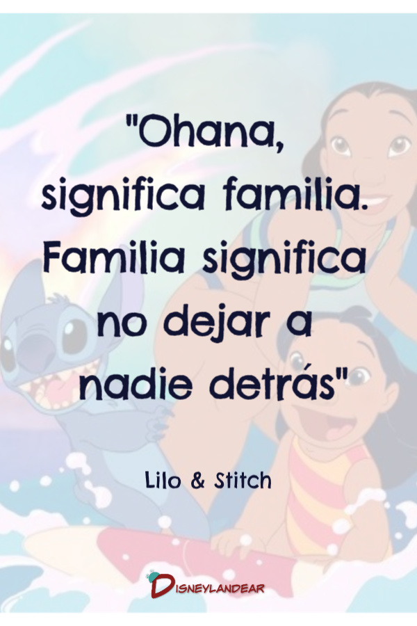 Frase sobre la familia de la película Lili & Stitch