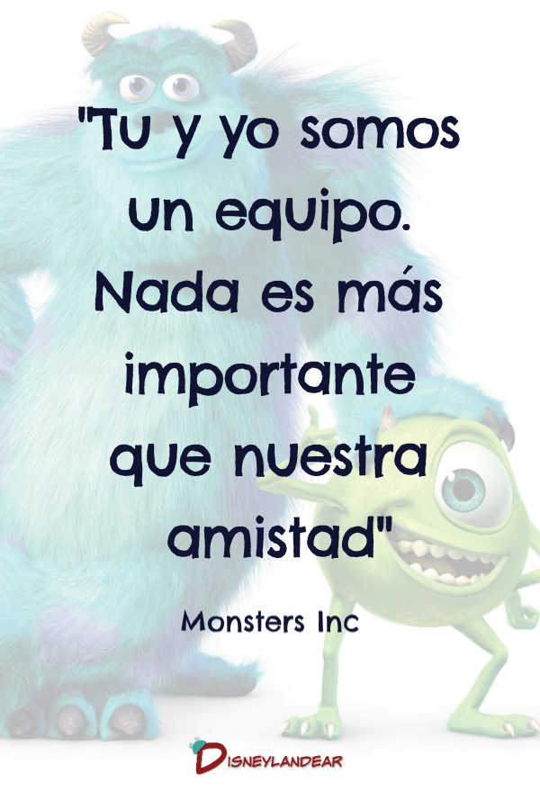 frase de amistad de Monsters Inc