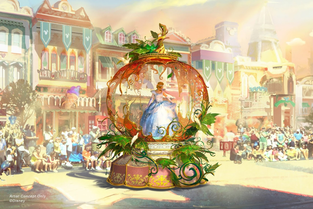 Dibujo de la carroza de cenicienta en Disneylandia