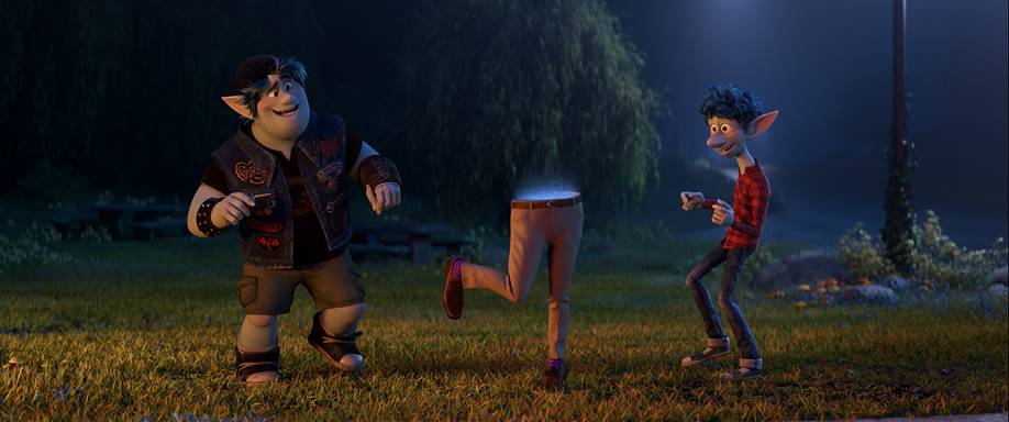 Escena de la película de Pixar con dos personajes principales