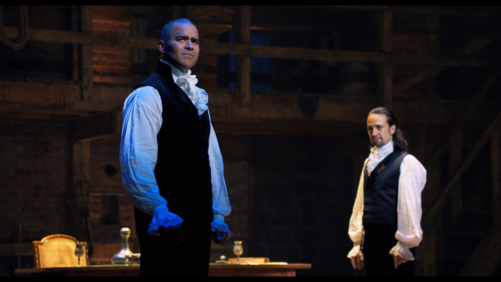 Escena de Hamilton con George Washington