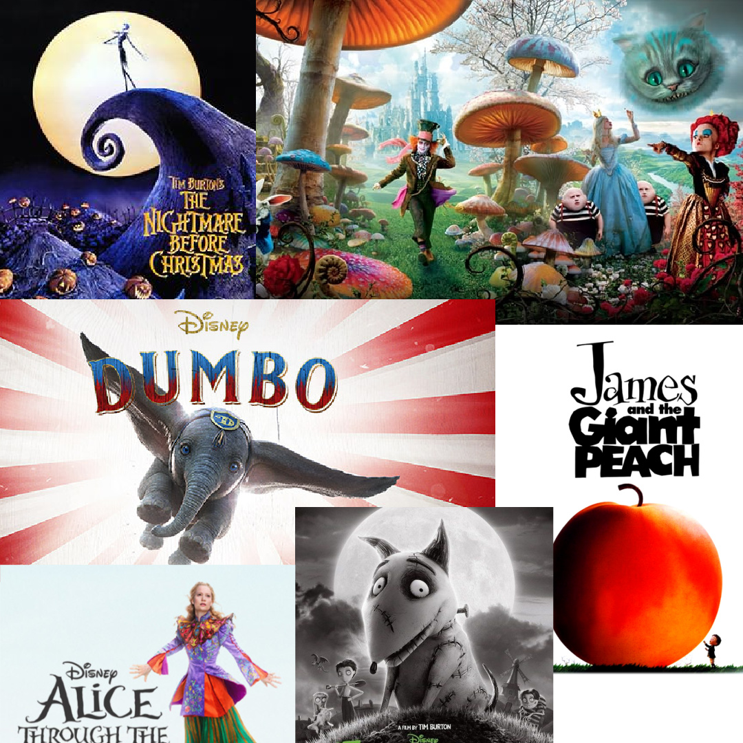 posters de películas de Disney de Tim Burton