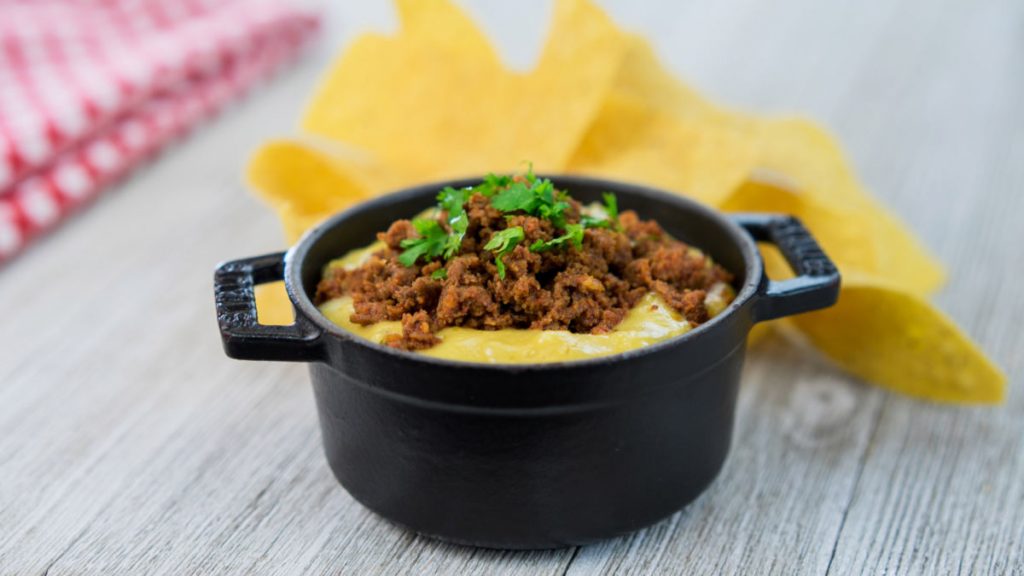 Chorizo queso fundido with house-made tortilla chips